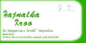 hajnalka kroo business card